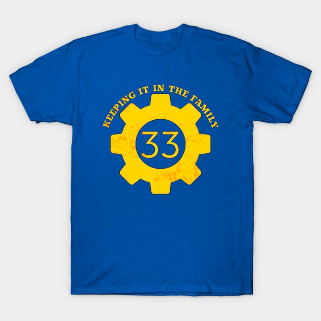 Vault 33 Family Fallout T-Shirt by Smagnaferous
